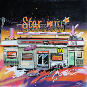 Star-motel - street-art, Pappay artiste français