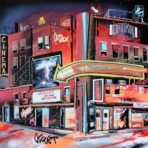 galactica - 80x80cm - street art, rue de new york