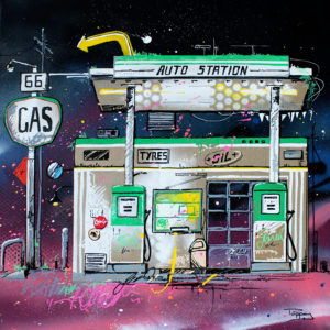 gas-station - 50x50cm - Pappay, artiste graffeur