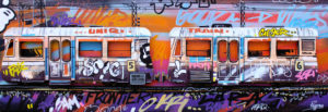 Colored metro 150x50cm - Pappay artiste graffeur