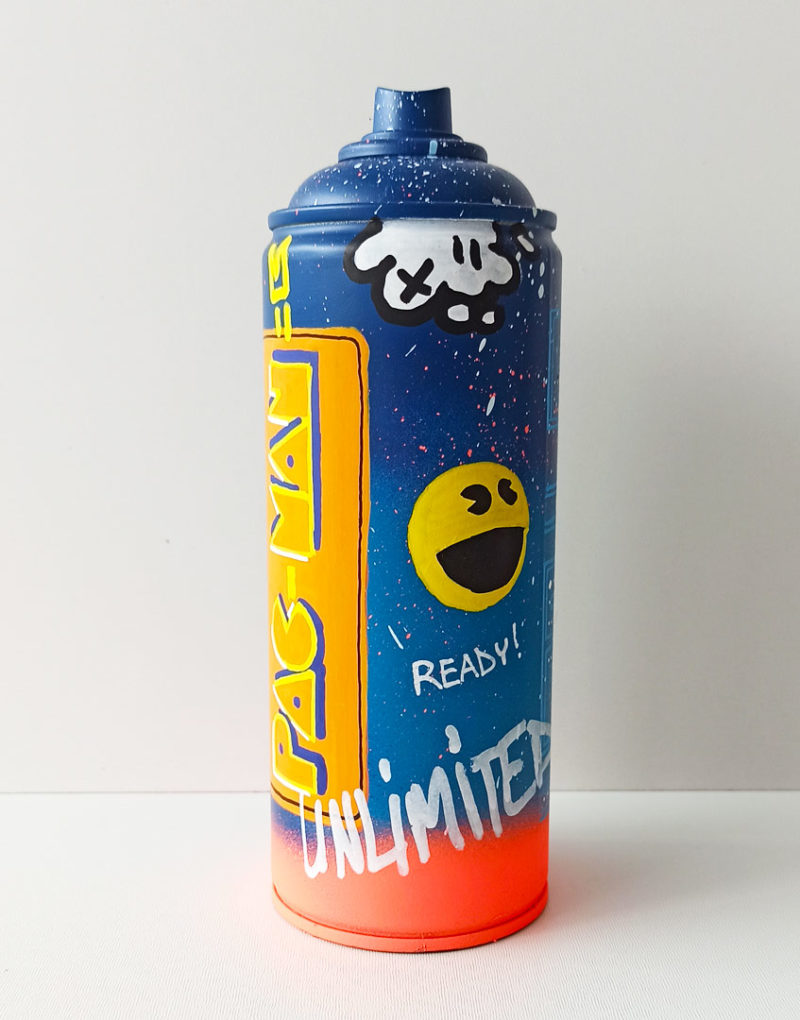 Bombe customisée Pac Man par Pappay - street art