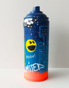 Bombe customisée Pac Man par Pappay - street art