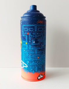 Bombe customisée Pac Man par Pappay - street art