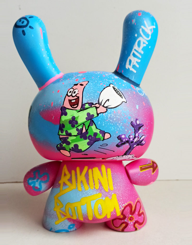 Bibsy King Bob l'éponge par Pappay artiste graffeur