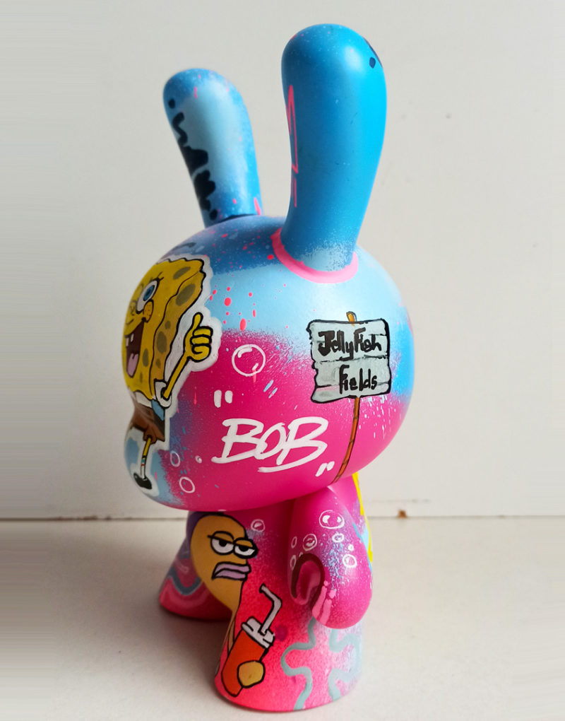 Bibsy King Bob l'éponge par Pappay artiste graffeur