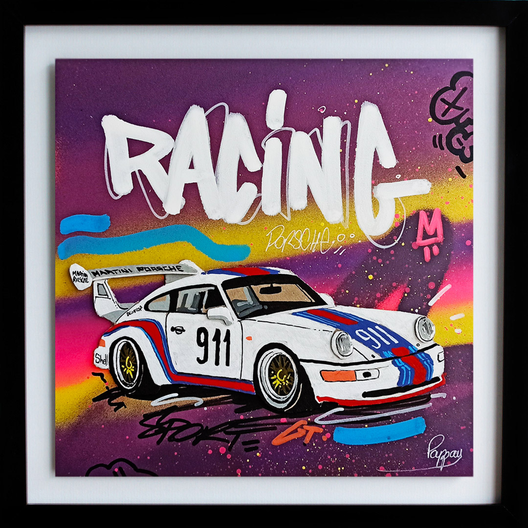 Racing day - Porsche par Pappay street art Aix en Provence