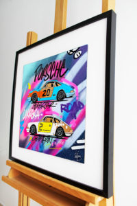 Two Porsche street art par l'artiste aixois Pappay