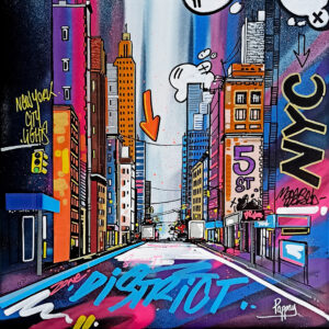A night in NYC art urbain par le street artiste pappay