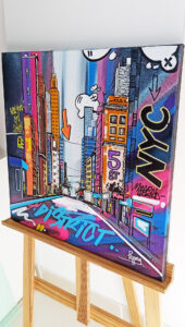 A night in NYC art urbain par le street artiste pappay