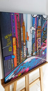A night in NYC art urbain par le street artiste pappay