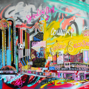 Las Vegas paradise street art graffiti par Pappay