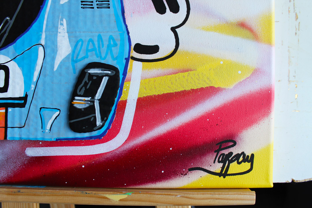 Blue Porsche 60x60cm – Image 3